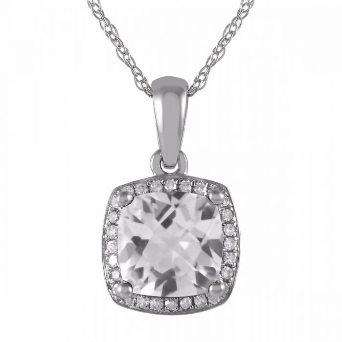 April Birthstone Diamond Necklace