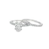 2CTW Oval Hidden Halo Wedding Set - Lab Grown