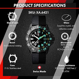 Luminox Watch XA.6421 44mm F-117 Nighthawk Pilot Swiss Made Quartz GMT Watch