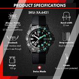 Luminox Watch XA.6421 44mm F-117 Nighthawk Pilot Swiss Made Quartz GMT Watch