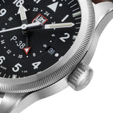 Luminox XA.9521 – P‑38 Lightning® GMT 42mm Pilot Watch, Sapphire Crystal, Dual Time Zone