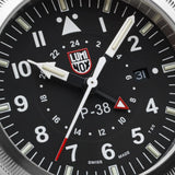 Luminox XA.9521 – P‑38 Lightning® GMT 42mm Pilot Watch, Sapphire Crystal, Dual Time Zone