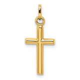Quality Gold 14KT Yellow Gold Polished Cross Necklace