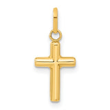 Quality Gold 14KT Yellow Gold Polished Cross Necklace