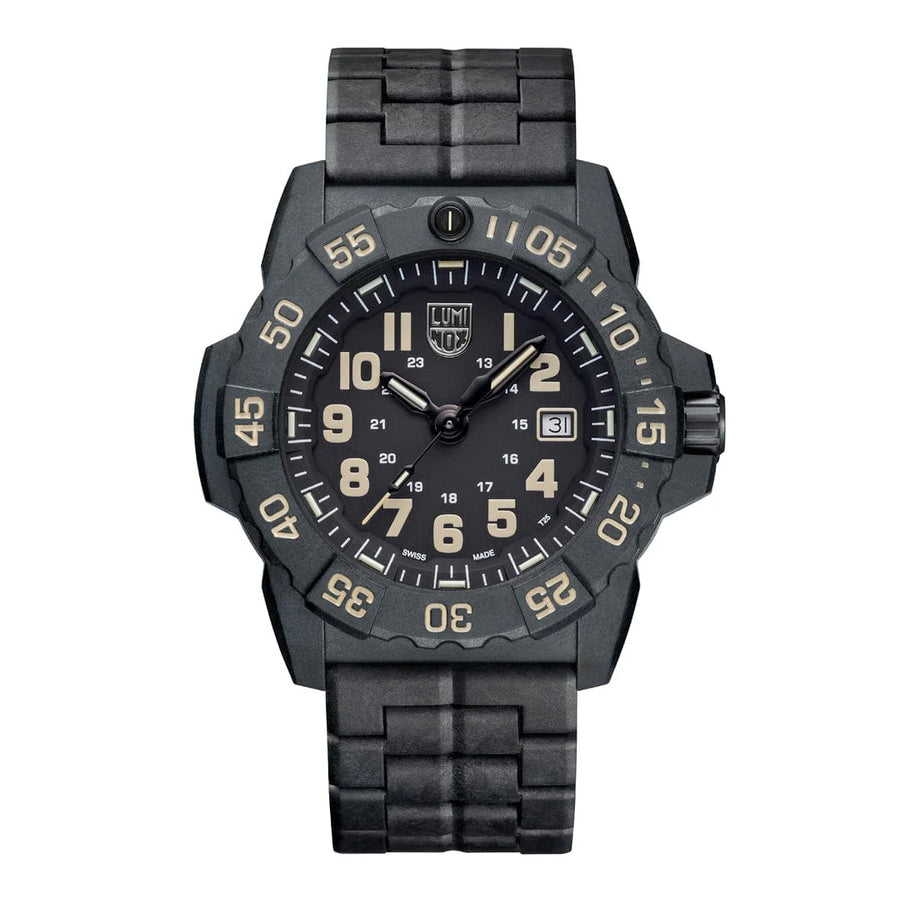 Luminox Watch NAVY SEAL 3500 SERIES Black Sand 20ATM 45mm PC / Carbon Bracelet XS.3510