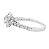 White Gold Halo Accented Diamond Engagement Ring