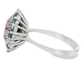 3.16 Pink Tourmaline Sapphire And Diamond Halo Ring