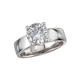 Bold Band Semi-Mount Diamond Engagement Ring