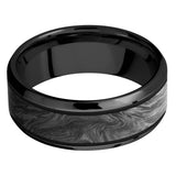 Zirconium with Polish , Polish Finish and Forged Carbon Fiber Inlay