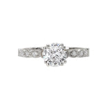 Peg Head Semi-Mount Diamond Ring