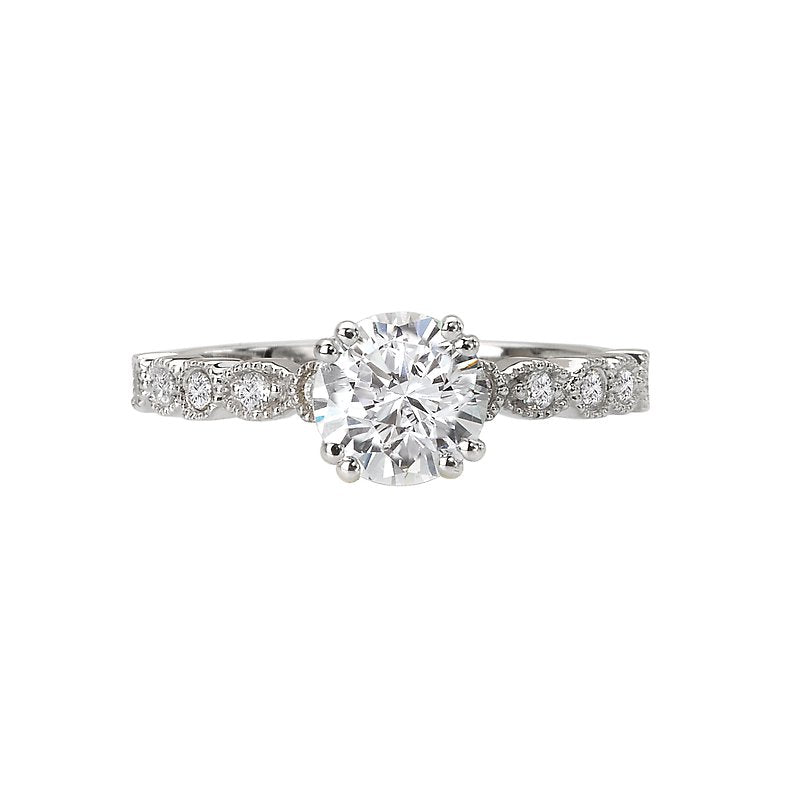 Peg Head Semi-Mount Diamond Ring