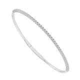 IDD Flexible Diamond Bangle in 14k White Gold with .50 tcw. Available in Yellow and Rose Gold