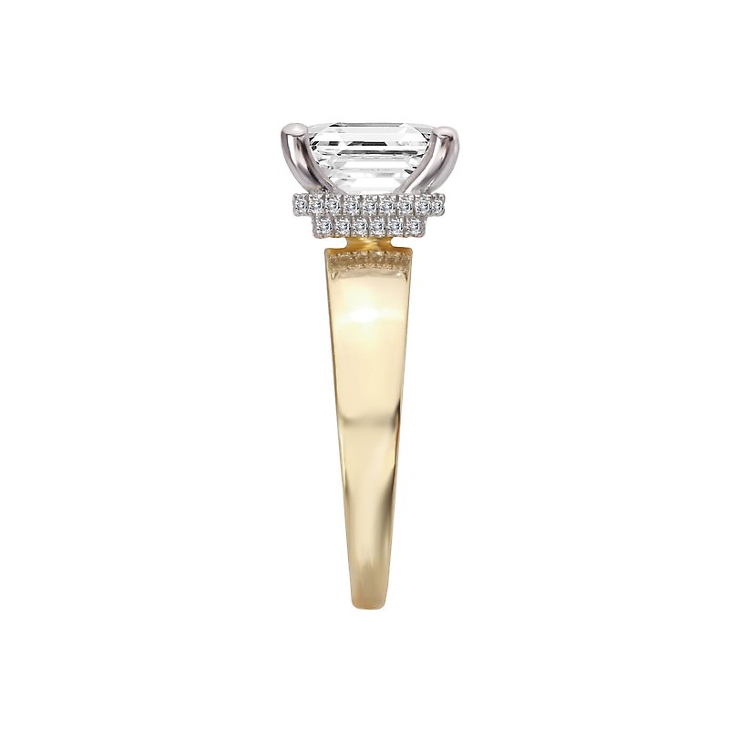 Diamond Semi-Mount Hidden Halo Engagement Ring