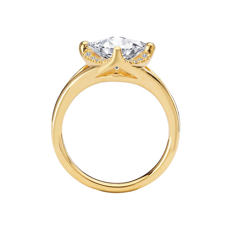 Semi-Mount Diamond Halo Engagement Ring