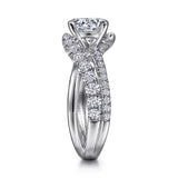 Gabriel & Co. Zaira – 14K White Gold Round Diamond Engagement Ring (ER12337R4W44JJ, 0.75 ct) – Shot 3