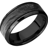 Zirconium with Polish , Polish Finish and Forged Carbon Fiber Inlay