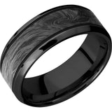Zirconium with Polish , Polish Finish and Forged Carbon Fiber Inlay