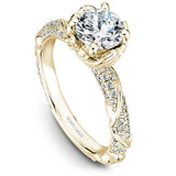 Noam Carver B081-02YM-100A Diamond Engagement Ring – 14K Yellow Gold with Accent Stones
