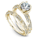 Noam Carver B081-02YM-100A Diamond Engagement Ring – 14K Yellow Gold with Accent Stones
