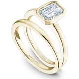 Noam Carver B095‑03YM‑FCYA – 14K Yellow Gold Bezel‑Set Solitaire Semi‑Mount for Emerald‑Cut Center Stone