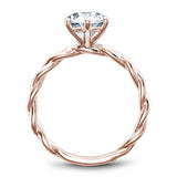 Noam Carver B167-01RA Rose Gold Twist Band Engagement Ring – Customizable Semi-Mount Setting