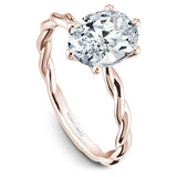 Noam Carver B167-01RA Rose Gold Twist Band Engagement Ring – Customizable Semi-Mount Setting