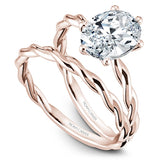 Noam Carver B167-01RA Rose Gold Twist Band Engagement Ring – Customizable Semi-Mount Setting