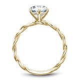 Noam Carver 14K Yellow Gold Solitare Twist Engagement Ring