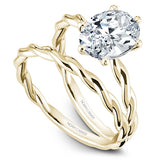 Noam Carver 14K Yellow Gold Solitare Twist Engagement Ring