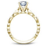Noam Carver B204-01YA Scalloped Cathedral Diamond Engagement Ring Setting – 14K Yellow Gold