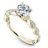 Noam Carver B204-01YA Scalloped Cathedral Diamond Engagement Ring Setting – 14K Yellow Gold