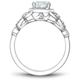 Noam Carver B252-01A Vintage Diamond Engagement Ring in 14K White Gold