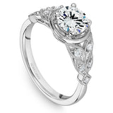 Noam Carver B252-01A Vintage Diamond Engagement Ring in 14K White Gold