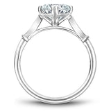 Noam Carver B267-01A Vintage Diamond Engagement Ring in 14K White Gold