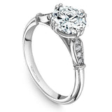Noam Carver B267-01A Vintage Diamond Engagement Ring in 14K White Gold