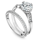Noam Carver B267-01A Vintage Diamond Engagement Ring in 14K White Gold