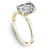 Noam Carver B371-02YW Oval Solitaire Engagement Ring – 14K Yellow Gold with White Gold Head