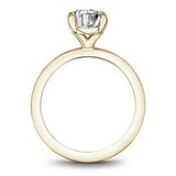 Noam Carver B371-02YW Oval Solitaire Engagement Ring – 14K Yellow Gold with White Gold Head