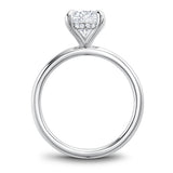 Noam Carver B376-02A Engagement Ring – 14K Yellow Gold, Oval Center Setting with Diamond Accents