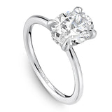 Noam Carver B376-02A Engagement Ring – 14K Yellow Gold, Oval Center Setting with Diamond Accents