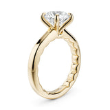 Noam Carver LU041-03YM2-A  14K Yellow Gold Luna Round Diamond Engagement Ring with 2mm Band
