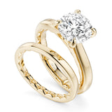 Noam Carver LU041-03YM2-A  14K Yellow Gold Luna Round Diamond Engagement Ring with 2mm Band