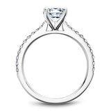 Noam Carver R046-01A – Classic Round Diamond Engagement Ring, 14K White Gold
