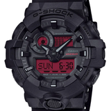 Casio G‑Shock GA700BBR‑1A Men’s Watch – Black & Red LCD, Shock Resistant, 200M Water Resistant