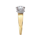 iamond Semi-Mount Hidden Halo Engagement Ring