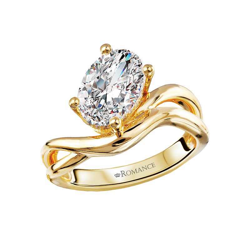 Hidden Halo Semi-Mount Diamond Engagement Ring