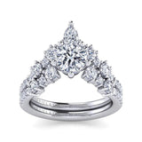 Gabriel & Co. Daina ER15797R4W44JJ – 14K White Gold Chevron Round Diamond Engagement Ring