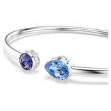 Swarovski Chroma bangle Mixed cuts, Multicolored, Rhodium plated 5741780