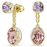 Swarovski Chroma drop earrings Mixed cuts, Multicolored, Gold-tone plated 5738478