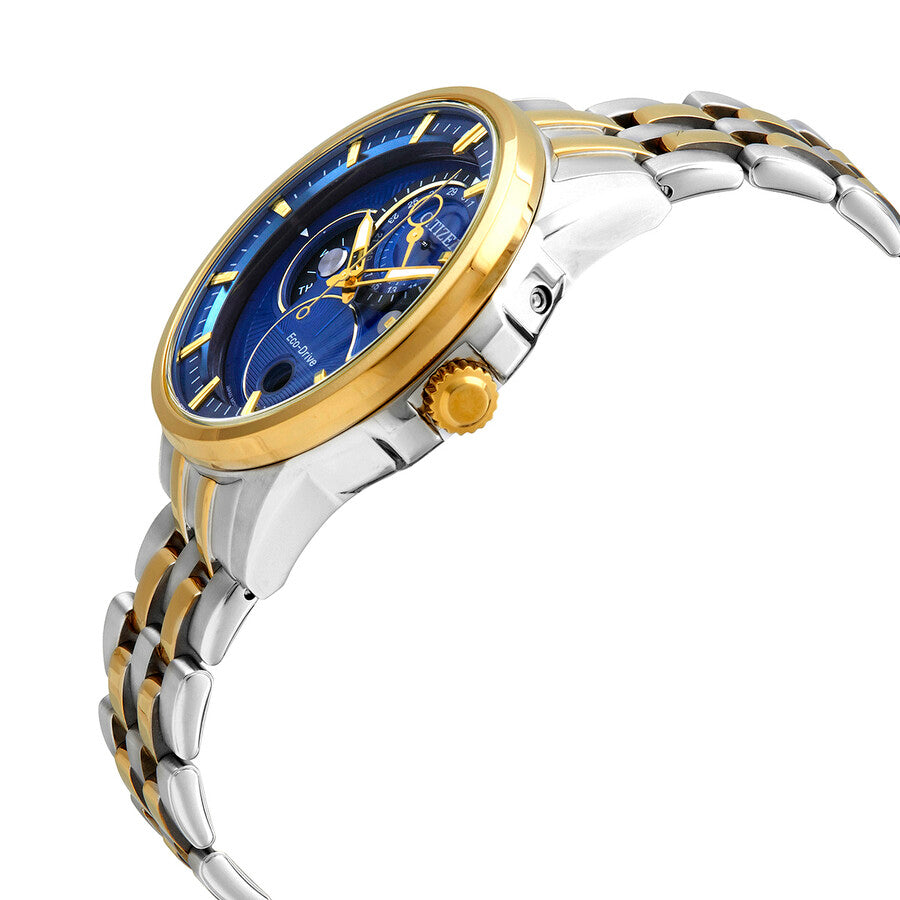 Calendrier Multi-function Blue Dial Two-tone Men's Watch